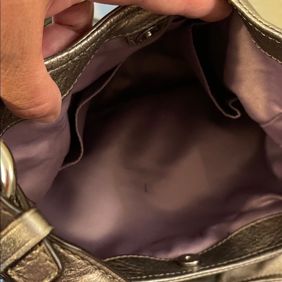 Vintage Coach Madison Metallic Silver Shoulder Bag - Picture 10 of 14